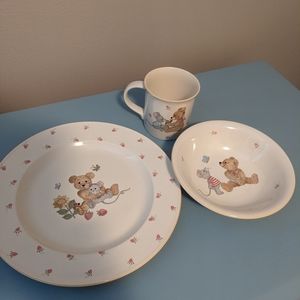 Mikasa child 3 piece dinnerware